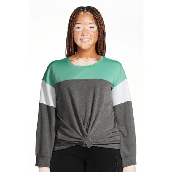 No Boundaries Juniors Colorblock Top‎ Large NWOT - Picture 1 of 4